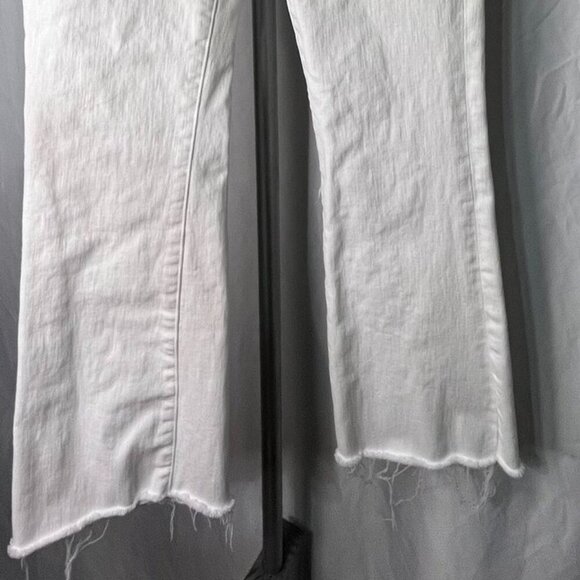 MOTHER The Hustler Ankle Fray Jeans | Size 26 | White “Fairest of Them All” - Picture 10 of 14